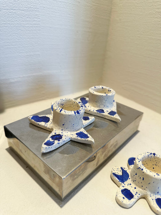 Bougeoirs étoile cœur et fleur